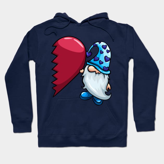 Gnome Valentines (blue) Hoodie by RCM Graphix